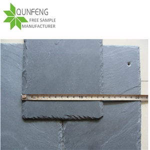 China Natural Black Stone Roof Slate Tile